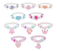 Cuackamily 10-Piece Princess Themed Kids Accessory Set, Friendship Bracelets, Bracelets for Girls, Party Favours