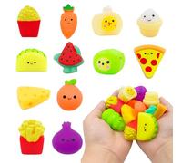 Cuackamily 12PCS Mochi Squishy Toys Set, Mini Kawaii Food Squishies Soft Fidget Toys, Kawaii Stress Relief Toys Birthday Party Favors Squeeze Toys Party Bags Filler for Boys Girls Classroom Prizes