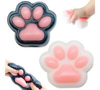 Cuackamily 2Pcs Cat Paw Squishy Toys Set, Big Cat Claw Squeeze Toy, Animals Pinch Taba Fidget Toys, Soft Cute Fun Stress Relief Anxiety for Classroom Party Favors Christmas Birthday Gifts Kids Adults