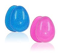 Cuackamily 2Pcs Detangler Hair Brush for Girls Women Kids, Scalp Massager Anti-knot Massage Comb, Mini Detangling Hair Brush for Thick or Thin Hair, Curly or Straight Hair(Starry Sky Blue&Pink)