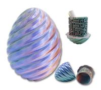 Cuackamily 3D Printed Maze Egg, 3D Egg Fidget Toy, Maze Egg for Boys Girls Adults Birthday Gifts, Home Decor Executive Desk Maze Toys 3D Maze Puzzle for Kids Adults Home Office Decoration Desk Toy