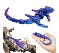 Cuackamily 3D Printed Reptile Dragon Lizard Fidget Toy Adults Kids for Anti-Anxiety and Stress Relief Age 3+, Printed Flexible Joints Home Decor Executive Desk Toys Kids Christmas Birthday Gifts