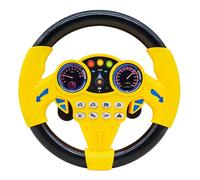Cuackamily Children's Steering Wheel, Portable Driving Controller, Pretend Driving Seat - Early Developing Educational Toys for Kids Toddlers Boys Girls (Yellow)