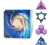 Cuackamily Galaxy Infinity Cube Fidget Toy, Infinity Cubes Toys for 6 7 8 9 10 11 Year Old Boy Gifts, Fidget Finger Toy Stress and Anxiety Relief Stress Relief for ADHD, ADD, Autism, Adults&Kids