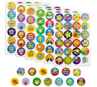 Cuackamily Reward Stickers for Teachers, 1440 PCS Motivational Designs for Kids in 6 Designs, Multi-colored Cartoon Star Reward Stickers for Parent Teacher Supplies for Classroom Potty Training Badges