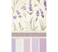 Cuaderno A5 Lavanda Botánica | Libreta de Puntos Dot Grid | Diseño Floral Vintage Acuarela: Colección SHIHARU STUDIO - 110 páginas - Tapa Blanda Ilustrada