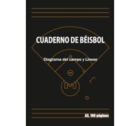 Cuaderno de Béisbol A5 100 páginas Diagrama del campo y Líneas: Para mánagers, coaches, jugadores, béisbol infantil, análisis de juegos, registro de entrenamientos, pizarra táctica, tamaño portátil
