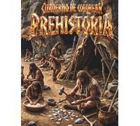 Cuaderno de colorear PREHISTORIA - La vida en la época prehistórica: Ilustraciones de Hombres de las Cavernas, Herramientas y Escenas Prehistoricas | ... y Ninos (Serie Prehistórica Juntos Editores)