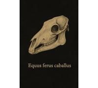 Cuaderno de Cuadrícula 5x5 mm - Equus ferus caballus - 100 Páginas - 15,2 x 22,9 cm: Diseño realista en estilo académico oscuro - portada con ilustración de cráneo de caballo y nombre científico