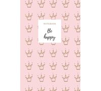 Cuaderno de hojas blancas, A5, coronas: libreta de folios blancos con 100 páginas para bloc de notas, Bullet Journal, diario, cuaderno de dibujo o escritura