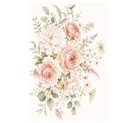 Cuaderno de hojas en blanco con flores: libreta estética floral minimalista para niños, adolescentes y adultos, ideal para escribir, dibujar, bocetos, ... pulgadas (152,40mm x 228,60mm) | Tapa blanda
