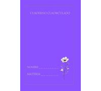 CUADERNO DE MATEMATICAS"MORADO" LIBRETA CUADRICULADA,100 PAGINAS, PARA ESTUDIANTES, ESCUELA Y USO DIARIO