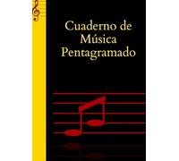 Cuaderno de música pentagramado A4: Libreta Pentagrama para piano guitarra
