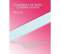 Cuaderno de papel cuadriculado Vol.21,100 cuadrados/pulgadas,160 paginas,80 hojas: 10 líneas/Pulgada, (Grande, 8.5 x 11)Papel cuadriculado con diez ... del tamaño de una carta tiene diez líneas