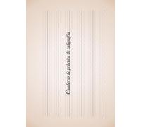 Cuaderno de práctica de caligrafía tamaño compacto [tamaño A5] Encuadernación superior, impresión a una sola cara, 120 hojas; resistente a lasfiltraciones; páginas desprendibles para su uso.