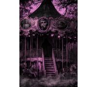 Cuaderno diario Dark Academia - cuaderno rayado A5 (notebook a5) con diseño de carrusel gótico lila de fantasía oscura, diario místico de bruja, regalos únicos para lectores, Halloween y cumpleaños