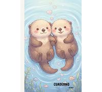 Cuaderno Nutria: Cuaderno A5 rayado - Regalo para amantes de las nutrias - Diario animal - 100 páginas