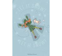 Cuaderno pauta puntos con portada ilustrada: libreta "Chica y gato en la nieve"