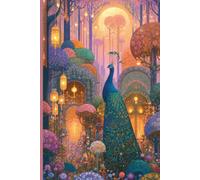 Cuaderno rayado para niños: El Parque de los Pavos Reales - Bosque Encantado: Bonito cuaderno para niñas y niños | 110 páginas | Ideal para el colegio, deberes y escritura creativa | Casi A5