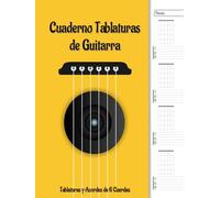 Cuaderno Tablaturas de Guitarra: Libro de Tabs y Acordes en Blanco. Para Todos los Niveles, Incluido Principiante. 120 Páginas.