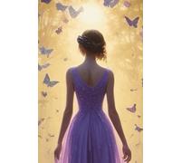 Cuaderno tipo diario con diseño de chica con mariposas: 80 páginas lisas blancas (Cuadernos, libretas o diarios)