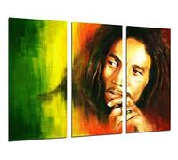 Cuadros Camara MULTI Wood Printings Art Print Box Framed Picture Wall Hanging - Bob Marley, Music Reaggie, Leyends, (Total Size: 38,2" x 24,4"), Framed And Ready To Hang - ref. 26473