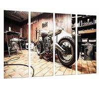 Cuadros Cámara Vintage Motorcycle Photographic Poster, Harley Davidson Motorcycle, Multicoloured, 131 x 62 cm XXL
