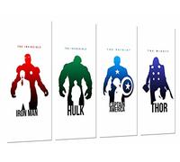 Cuadros Camara PST26659 Iron Man Hulk Captain America Thor The Avengers The Avengers Modern Photographic Poster 131 x 62 cm