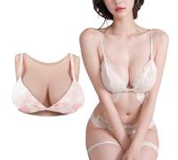 CUAIBB Silicone Breast Forms Round Collar Fake Breastplate Realistic Breast for Cosplay Drag Queen