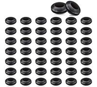 Cuasting 50 Pack Airlock Grommet, Fermenter Cover for Mason Jars, Straws, Airlock, Beer, Wine, Plastic Barrel Cooker Cover, 1.59 cm OD and 0.95 cm ID