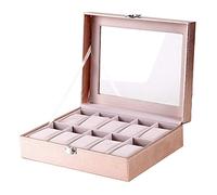 Cuasting Special Case for Women Female Girl Friend Wrist Watches Box Storage Collect Pink Pu Leather 10 Grids Fashion Cabinet Gift 10 Slots
