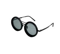 CUAXINHM Adjustable Rounded Polarized Sunglasses|Driving,Fishing,Travel|ND Lens,9-Level adjustment,UV400 Protection,24-hour elegance (Double-beam thick bezel-thick black legs-black leg covers)