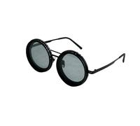 CUAXINHM Adjustable sunglasses rounded polarized glasses,round sunglasses with nd9 stepless,adjustable glasses for men UV protection (Double-beam thick bezel-thick black legs-black leg covers)