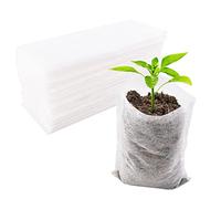 Cuayaes 100 Pcs Plant Grow Bags, Non-woven Seedling Pots Fabric Plant Pots, Garden Supplies for Vegetables Flowers Seed Growth (12x15 cm)