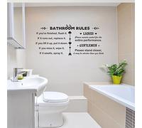 Cuayaes Bathroom Rules Sign, Toilet Quotes Bathroom Wall Art Stickers, Bathroom Decorations Vinyl Wall Decor for Home Farmhouse Decorations