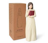 Cuayaes Book Lover Gifts for Teachers, Graduates, Students, Book Accessories Bookshelf Decor Hand Painted Resin Reading Sculpture Unusual Ornaments for Home Desk Office Table Living Room