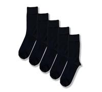 Cub Rocks 5pk Mens Cotton Modal Sock - Comfort Welt, Black, UK 9-12