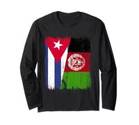 Cuba Afghanistan Half Flag Cuban Afghan Heritage Long Sleeve T-Shirt