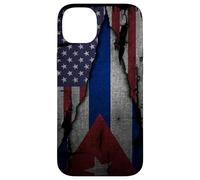 Cuba American Roots Cuban USA Flag Black Case for iPhone 14 Plus