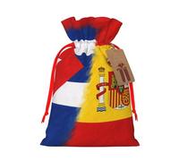 Cuba and Spain Gift Bag with Handles and tag, Holiday Decoration, for Christmas, Birthday, Wedding - (M)