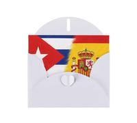 Cuba and Spain Greeting Card With Envelope (160 x 120 mm) for Birthday/Wedding/Invitation/Christmas/New Year