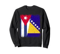 Cuba Bosnia And Herzegovina Half Flag Sweatshirt