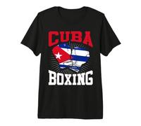 Cuba Boxing Boxer Cuban Flag Premium T-Shirt