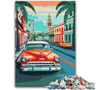 Cuba Cityscape 1000 Piece Jigsaw Puzzles for Teenagers Gifts, Perfect for Game Nights, Colorful Toy for Home Gift 1000pcs(50x75cm)