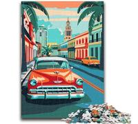 Cuba Cityscape Puzzles for Adults And Teenagers, for Age 14+ Fun Games Fun Activities at Home, Birthday Gifts, Travel Gifts 1000pcs(26x38cm)