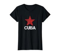 Cuba Communist Cuban Star Logo Value Graphic T-Shirt, Women, Black, S