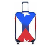 Cuba Cuban and Puerto Rico Flag Universal Stretch Suitcase Cover Carry On Luggage Sleeve Anti Scratch Travel Baggage Protector for Unisex Women Travel Medium