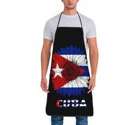Cuba Cuban Flag And Sunflower Unisex Bib Aprons With Long Ties Kitchen Apron Professional Chef Aprons For Cleaning Bbq Kitchen
