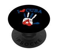 Cuba Cuban Flag I love Cuba Havana PopSockets Adhesive PopGrip