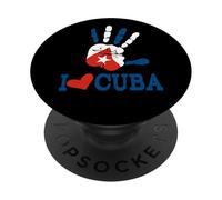 Cuba Cuban Flag I love Cuba Havana PopSockets Adhesive PopGrip